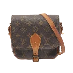 Brown Leather Louis Vuitton Cartouchiere