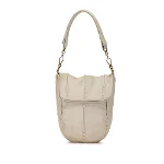 White Leather Bottega Veneta Hobo Bag