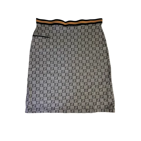 Grey Polyester Fendi Skirt