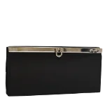 Black Leather Salvatore Ferragamo Clutch