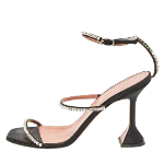 Black Satin Amina Muaddi Sandals