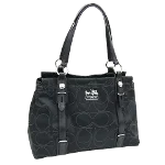 Black Satin Coach Handbag