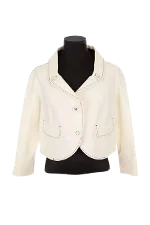 White Cotton Paule Ka Jacket