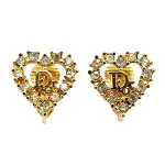 Gold Metal Dior Earrings