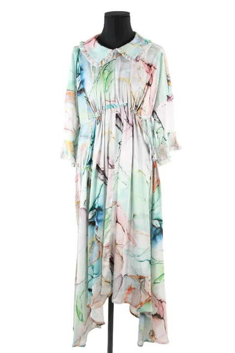 Multicolor Silk Heimstone Dress