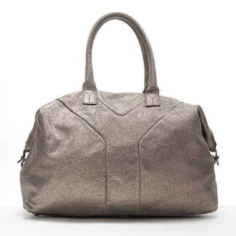 Silver Leather Yves Saint Laurent Shoulder Bag