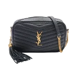 Black Leather Yves Saint Laurent Crossbody Bag