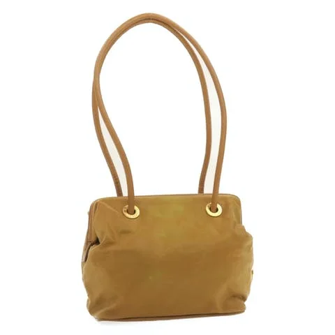 Brown Nylon Celine Shoulder Bag