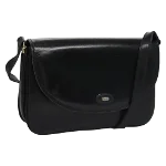 Black Leather Bally Shoulder Bag