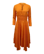 Orange Polyester Maje Dress