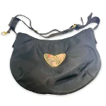 Black Canvas Roberto Cavalli Shoulder Bag