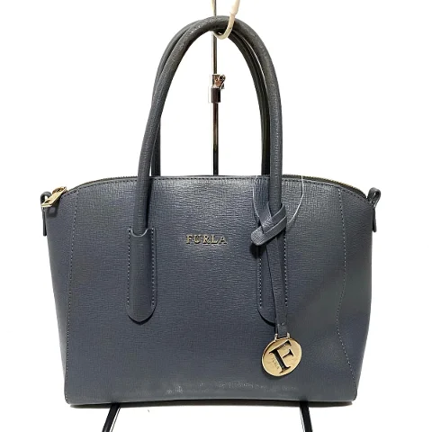 Blue Leather Furla Handbag