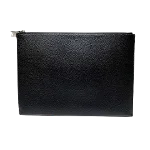 Black Leather Yves Saint Laurent Clutch