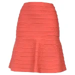 Orange Fabric Hervé Léger Skirt