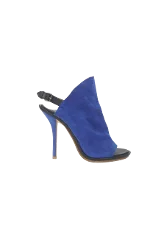 Blue Suede Balenciaga Heels