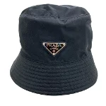 Black Fabric Prada Hat