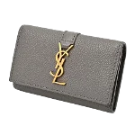 Grey Leather Yves Saint Laurent Key Holder