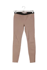 Beige Leather Helmut Lang Pants