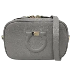 Grey Leather Salvatore Ferragamo Crossbody Bag