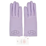 Purple Leather Hermès Gloves