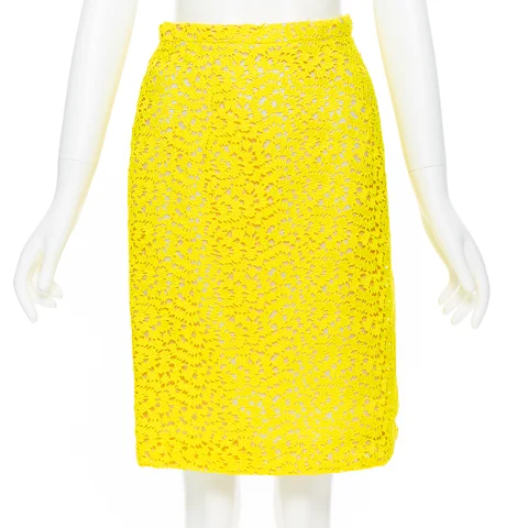Yellow Polyester Giambattista Valli Skirt