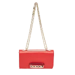 Red Leather Valentino Clutch