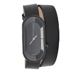 Black Leather Salvatore Ferragamo Watch