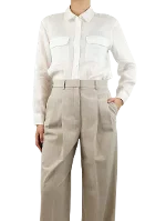 White Linen Equipment Shirt