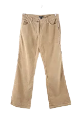 Beige Cotton Burberry Pants