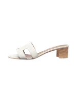 White Leather Hermès Sandals