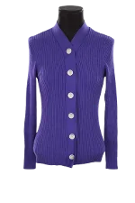 Purple Viscose Sandro Cardigan