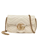 White Leather Gucci Marmont