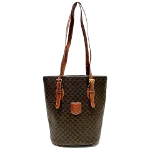 Brown Canvas Celine Big Bag Bucket