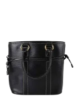 Black Leather Lancel Handbag