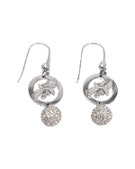 Silver Metal SWAROVSKI Earrings