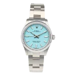 Blue Stainless Steel Rolex Watch