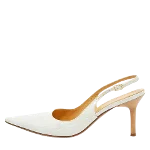 White Leather Casadei Heels