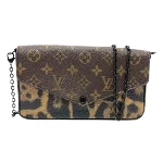 Brown Cotton Louis Vuitton Pochette Felicie