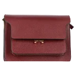 Burgundy Leather Marni Clutch