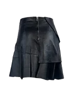 Black Leather Alexander McQueen Skirt