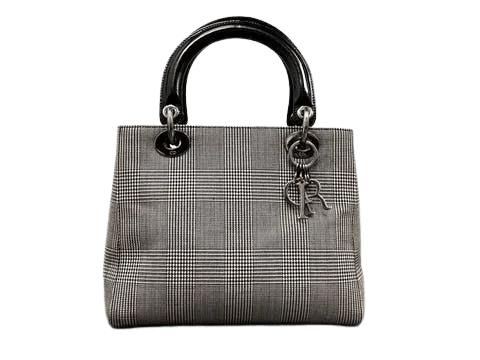 Grey Canvas Dior Handbag