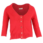 Red Cashmere Alexander McQueen Cardigan