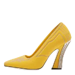 Yellow Fabric Fendi Heels