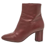 Burgundy Leather Salvatore Ferragamo Boots