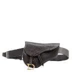 Black Leather Dior Belt Bag