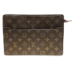 Brown Fabric Louis Vuitton Pochette Homme