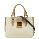 Beige Leather Miu Miu Handbag