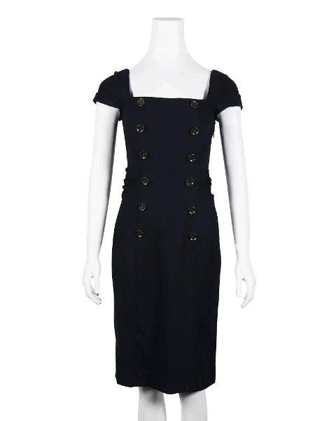 Navy Wool Diane Von Furstenberg Dress