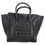 Black Leather Celine Luggage