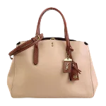 Beige Leather Coach Handbag